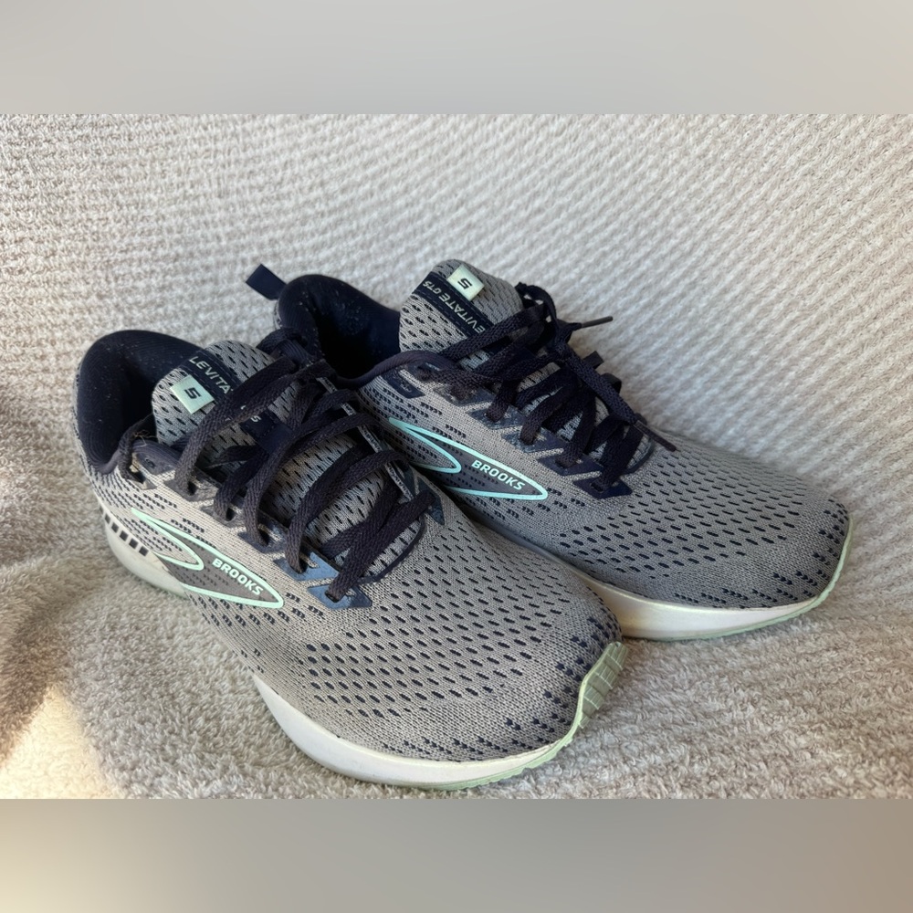 Brooks Gray and Blue Athletic Shoes